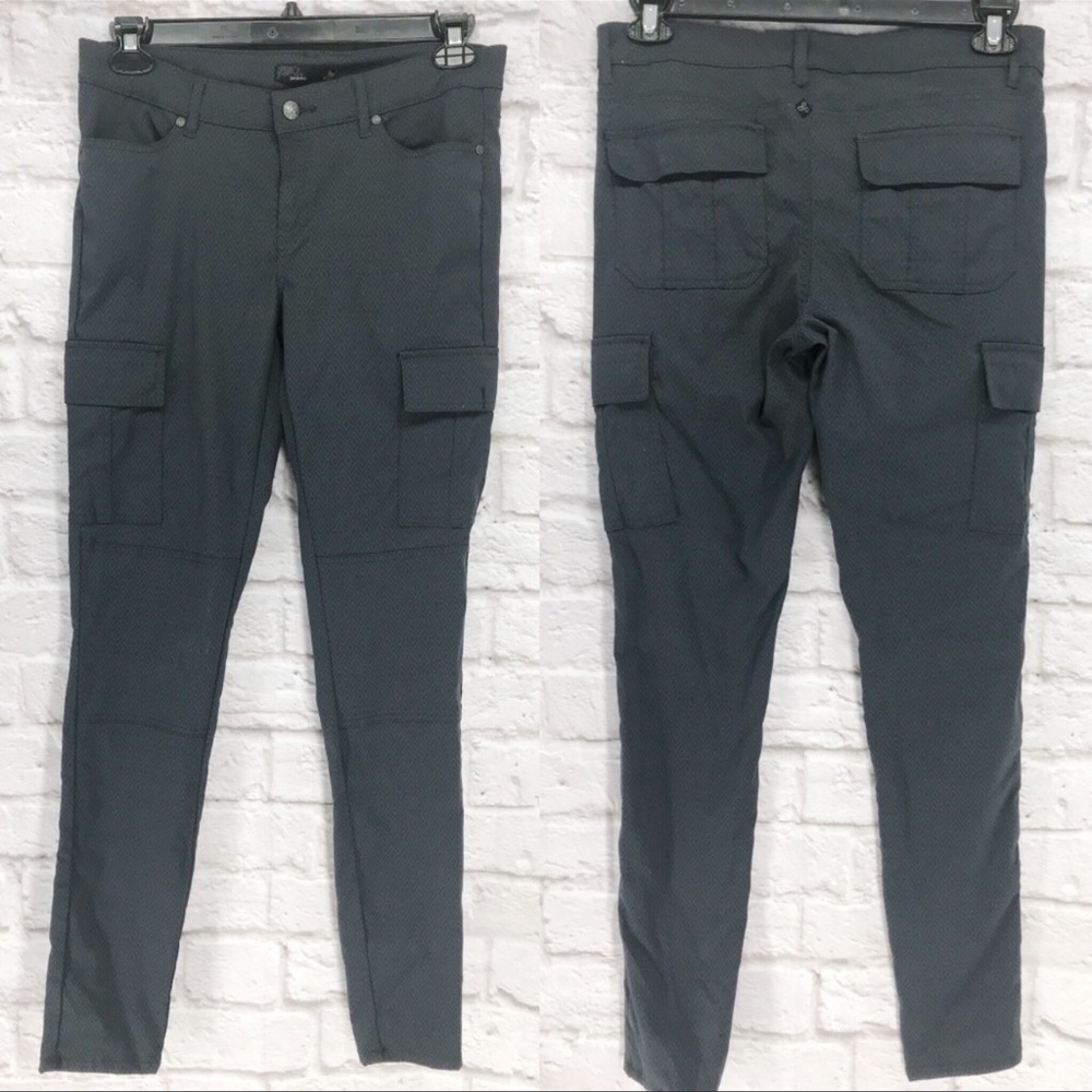 Prana Meme Cargo Skinny Pants Outdoors Printed Quartz Size 6 - Picture 3 of 4